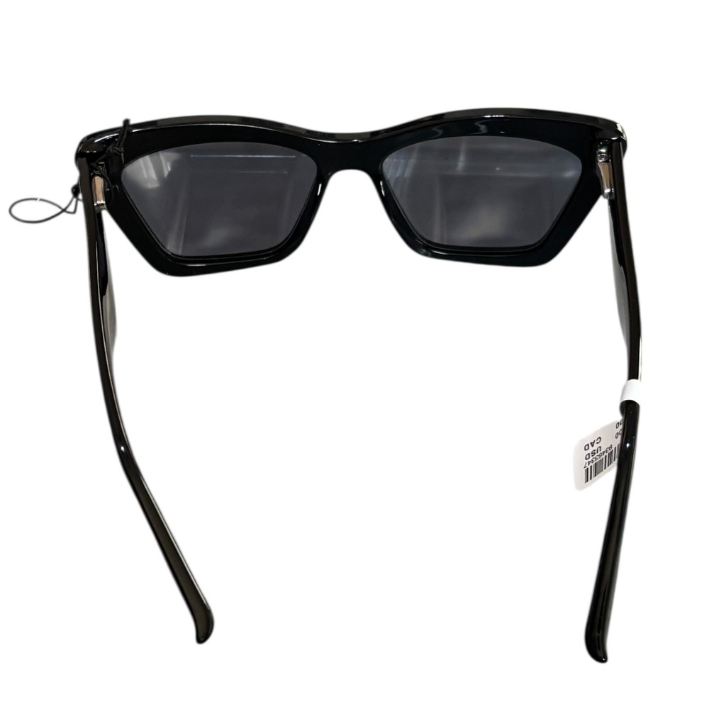 NWT Anthropologie Black Cat Eye Sunglasses Eyewear Y2K Retro Glam - Picture 4 of 5